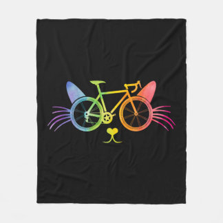 Bicycle Cat Lgbt Fleece Blanket