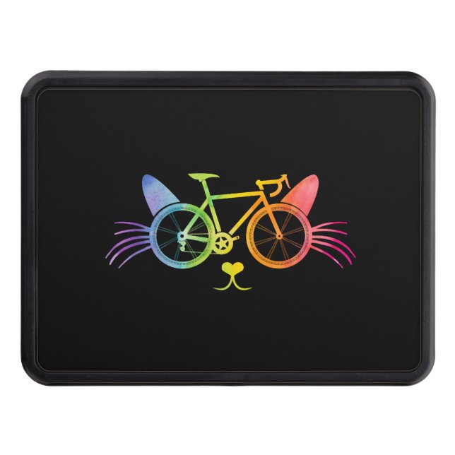 Bicycle Cat Lgbt Hitch Cover (Front)