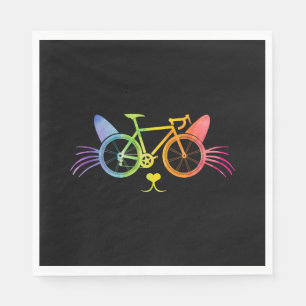 Bicycle Cat Lgbt Napkins