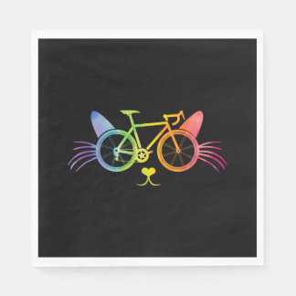 Bicycle Cat Lgbt Napkins