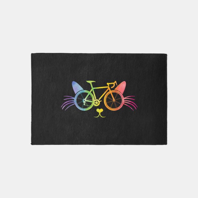 Bicycle Cat Lgbt Rug (Front)
