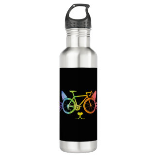 Bicycle Cat Lgbt Stainless Steel Water Bottle