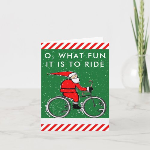 Bicycle Christmas Holiday Card