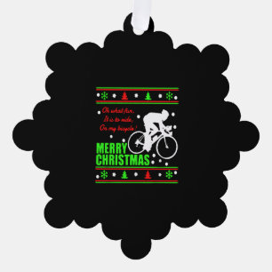 Bicycle Christmas Shirt Ornament Card