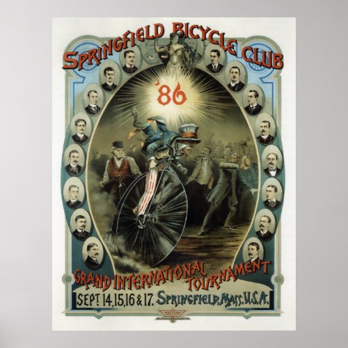 BICYCLE CLUB 1886 POSTER