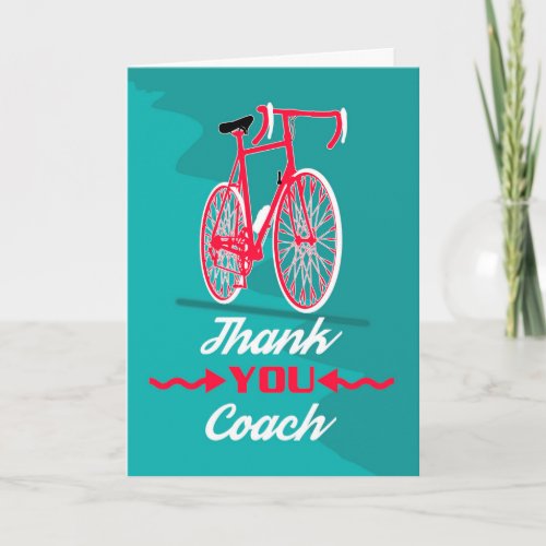 Bicycle Coach Thank You Modern Design Card