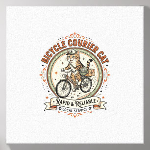 Bicycle Courier Cat Bicycle Courier Cat Vintage Ve Canvas Photo Tile