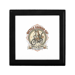 Bicycle Courier Cat Bicycle Courier Cat Vintage Ve Gift Box