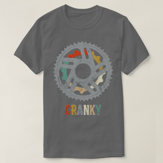 Bicycle Cranky Retro Gift For Cycling Lovers  T-Shirt (Design Front)