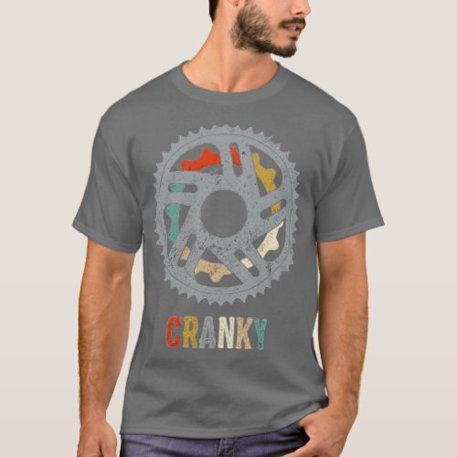 Bicycle Cranky Retro Gift For Cycling Lovers  T_Shirt