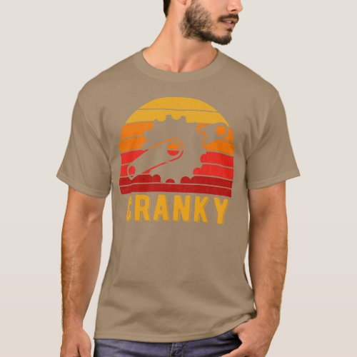 Bicycle Cranky Retro Gift For Cycling Lovers  T_Shirt