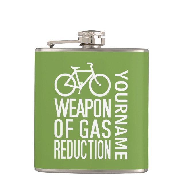 Bicycle custom color & monogram flask (Front)