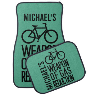 Bicycle custom name & color car floor mats