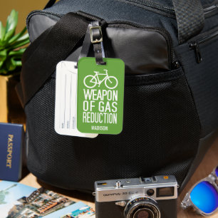 Bicycle custom name & color luggage tag