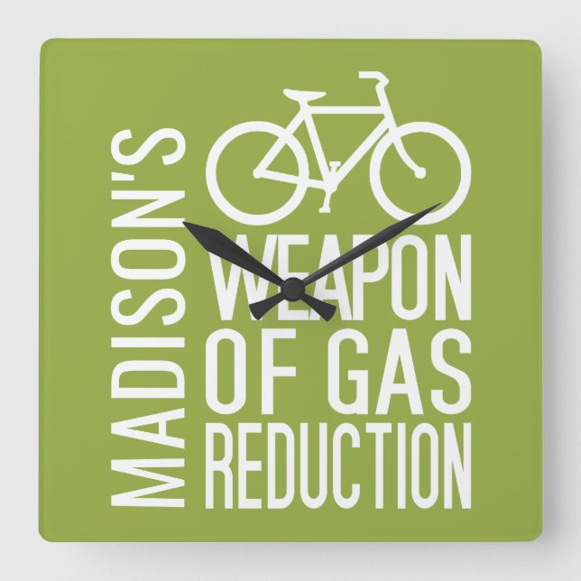 Bicycle custom name & color wall clock (Front)