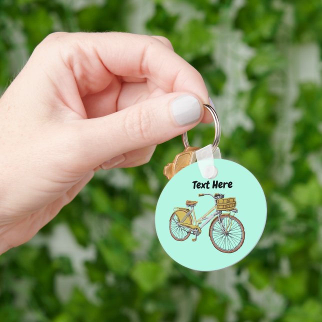 Bicycle Custom NAME Keychain (Hand)