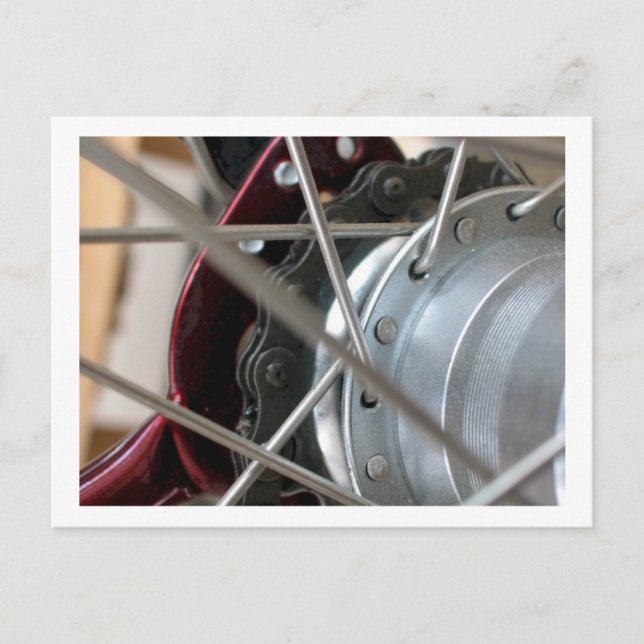 Bicycle Cycle Bicycling Cycling Rear Wheel Spokes Postcard (Front)