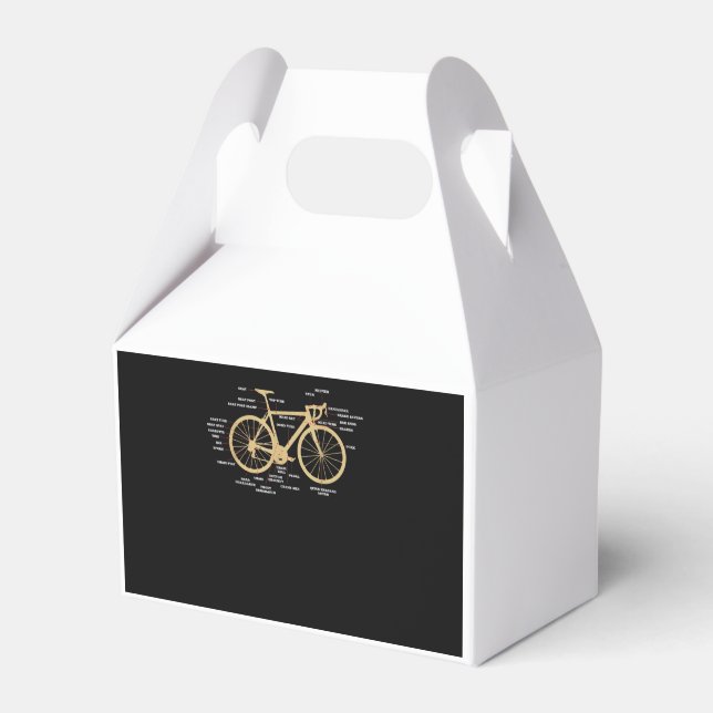 Bicycle Cycling Anatomy Road Bike Parts Biking Favor Boxes (Front Side)