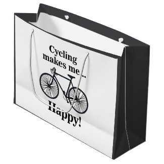 Bicycle Cycling Bicycling Cyclist Birthday Large Gift Bag
