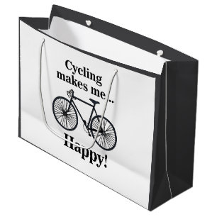 Bicycle Cycling Bicycling Cyclist Birthday Large Gift Bag