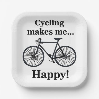 Bicycle Cycling Bicycling Cyclist Birthday Party Paper Plates