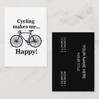 Bicycle Cycling Bicyclist Bike Business Card