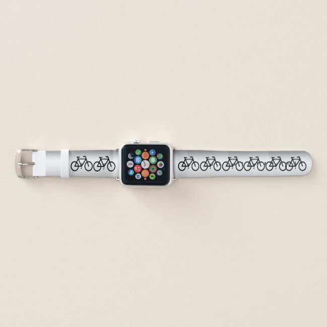 Bicycle Cycling Black and Gray Abstract Pattern Apple Watch Band