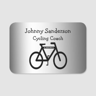 Bicycle Cycling Coach Sports Name Tag
