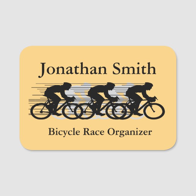 Bicycle Cycling Design Name Tag