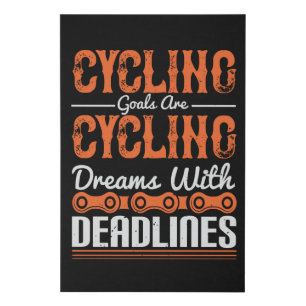 Bicycle -Cycling dreams with deadlines Faux Canvas Print