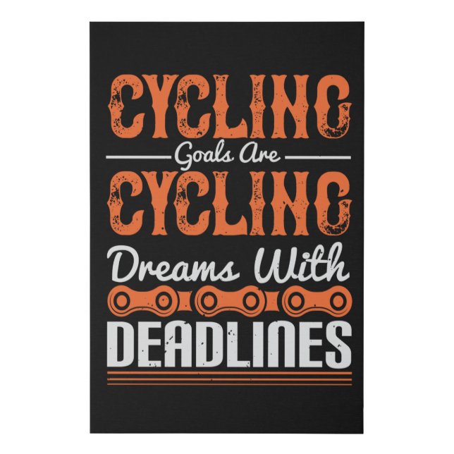 Bicycle -Cycling dreams with deadlines Faux Canvas Print (Front)