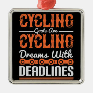 Bicycle -Cycling dreams with deadlines Metal Ornament