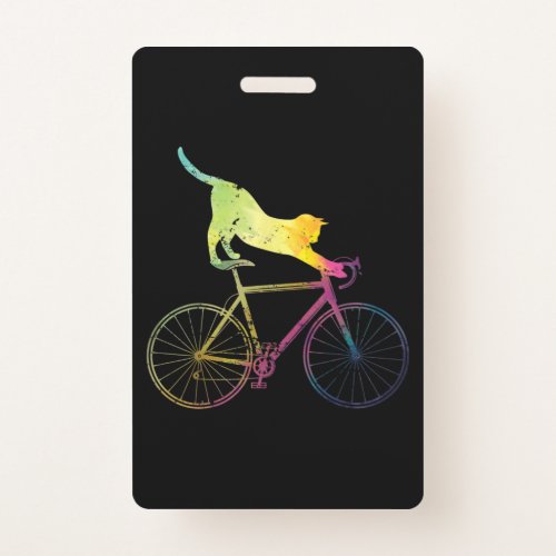 Bicycle Cycling Funny Cat Bicycle Badge