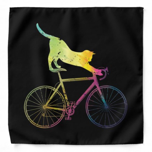 Bicycle Cycling Funny Cat Bicycle Bandana