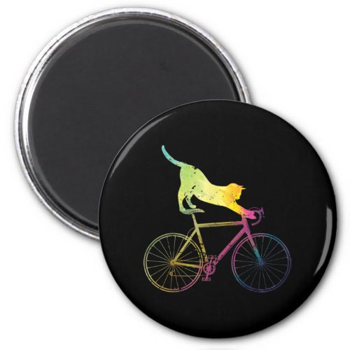 Bicycle Cycling Funny Cat Bicycle Magnet