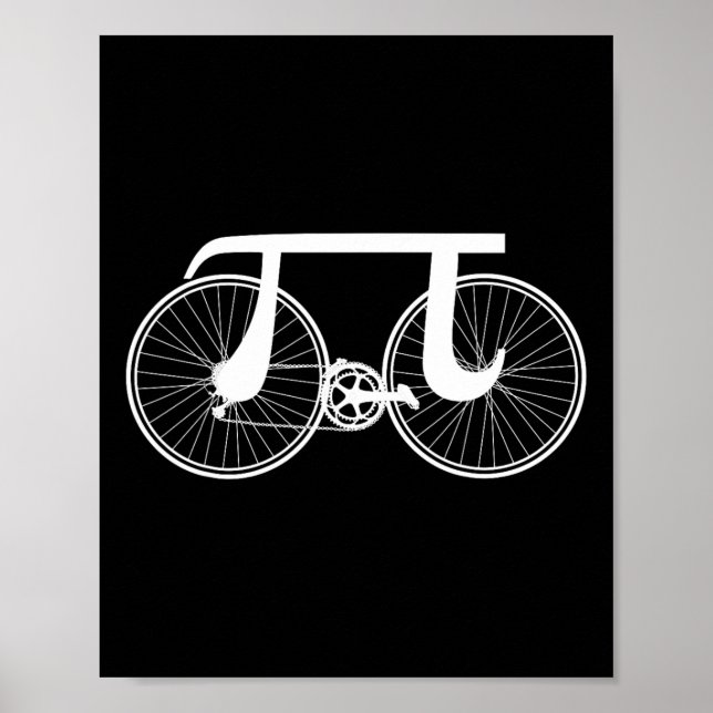 Bicycle Cycling Pi Day Pun Funny March 14 3.14  Poster (Front)