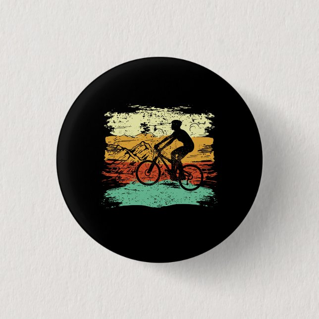 Bicycle Cycling Retro Button (Front)