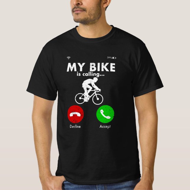 Bicycle Cyclist Funny Gift Present Idea T-Shirt (Front)