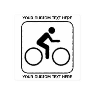 Bicycle Cylist Logo Icon Custom Rubber Stamp