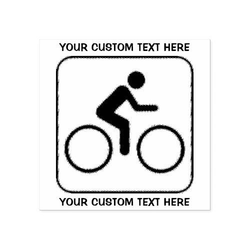 Bicycle Cylist Logo Icon Custom Rubber Stamp