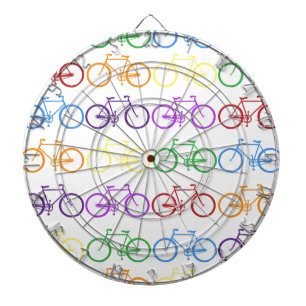 bicycle dartboard with darts