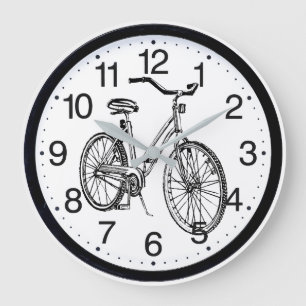Bicycle Design Clock With Numbers