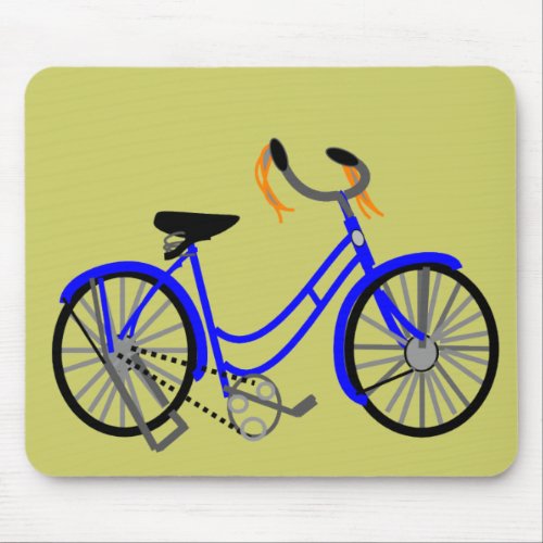 Bicycle Drawing 1950s Style Mouse Pad