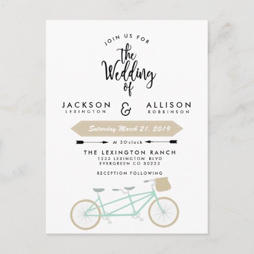 Bicycle Duo Wedding Invite