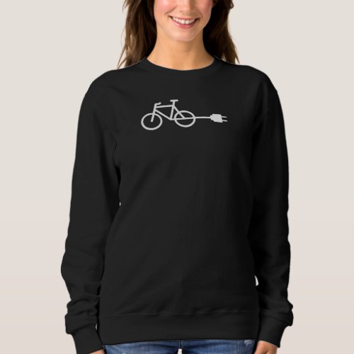 Bicycle Electric Plug Design for E_Bike Cyclists Sweatshirt