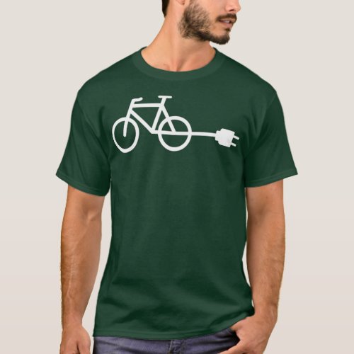 Bicycle Electric Plug Design for EBike Cyclists T_Shirt