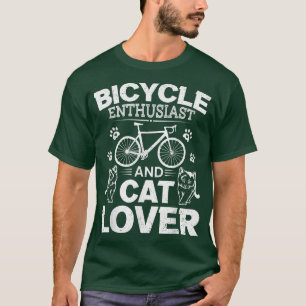 Bicycle Enthusiast And Cat Lover Mountain Biking C T-Shirt
