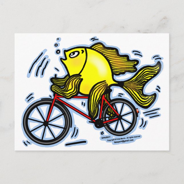 Bicycle Fish (Bike) Postcard (Front)