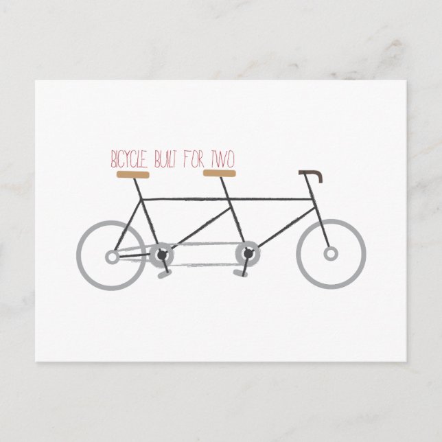 Bicycle for Two Postcard (Front)