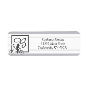 Bicycle For Two Wedding Return Address Label
